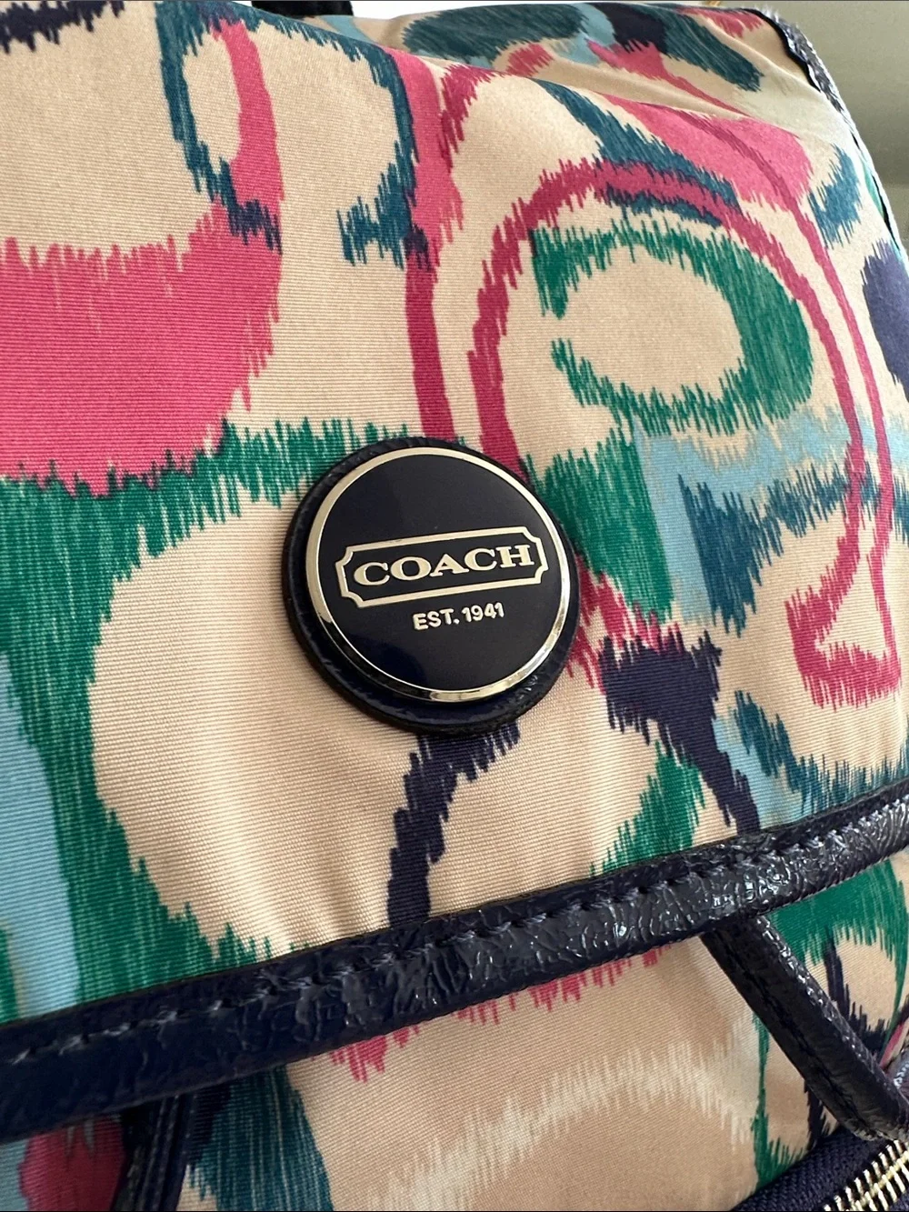 Coach backpack featuring